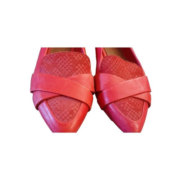 UGG ALEXA LEATHER EXOTIC CIGARETTE FLATS LOAFERS WOMENS SIZE 8 - Picture 3 of 10